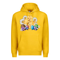 Lemon chicks eggs daisy easter Premium Hoodie - Artiststas