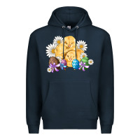 Navy chicks eggs daisy easter Premium Hoodie - Artiststas
