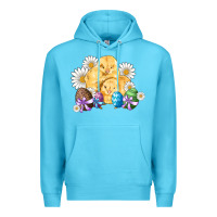Ocean Blue chicks eggs daisy easter Premium Hoodie - Artiststas