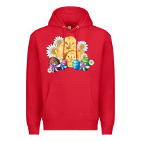 Red chicks eggs daisy easter Premium Hoodie - Artiststas