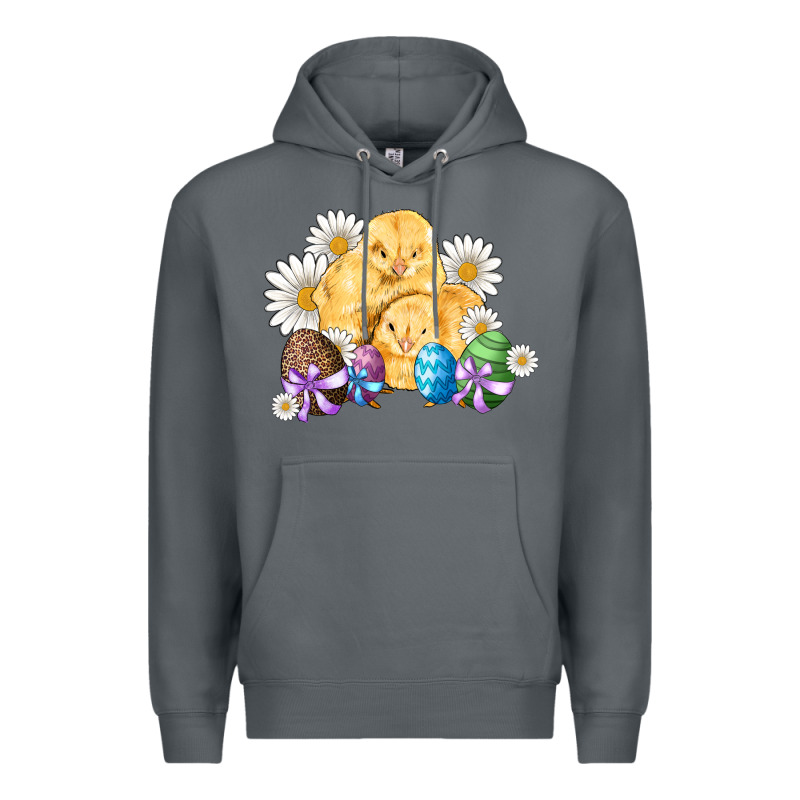 Chicks Eggs Daisy Easter Premium Hoodie by Artiststas | Teevron