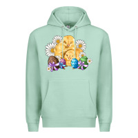 Seafoam chicks eggs daisy easter Premium Hoodie - Artiststas