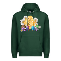 Sports Green chicks eggs daisy easter Premium Hoodie - Artiststas