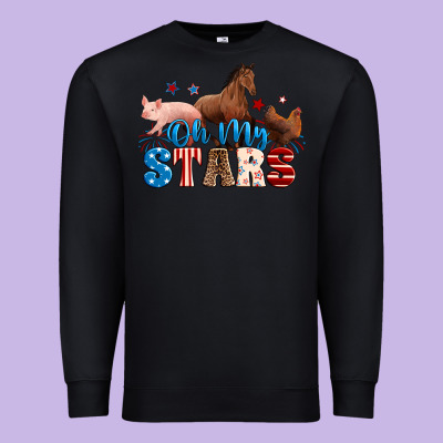 Horse Pig Chicken With Oh My Stars Premium Sweatshirt Designed By Neo Western