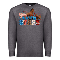 Charcoal Heather Horse pig chicken with oh my stars Premium Sweatshirt - Neo Western