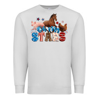 Dove Grey Horse pig chicken with oh my stars Premium Sweatshirt - Neo Western