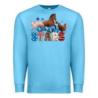 Ocean Blue Horse pig chicken with oh my stars Premium Sweatshirt - Neo Western