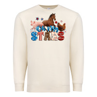 Sandshell Horse pig chicken with oh my stars Premium Sweatshirt - Neo Western