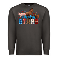 Smoke Horse pig chicken with oh my stars Premium Sweatshirt - Neo Western