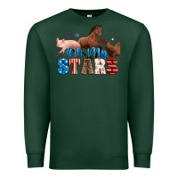 Sports Green Horse pig chicken with oh my stars Premium Sweatshirt - Neo Western