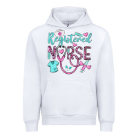 White registered nurse rn Urban Hoodie - BarkalooDesign