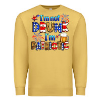 Antique Gold I'm not drunk I'm patriotic Premium Sweatshirt - Neo Western