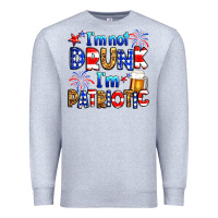 Heather Grey I'm not drunk I'm patriotic Premium Sweatshirt - Neo Western