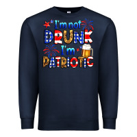 Navy I'm not drunk I'm patriotic Premium Sweatshirt - Neo Western