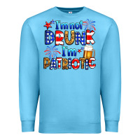 Ocean Blue I'm not drunk I'm patriotic Premium Sweatshirt - Neo Western