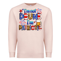 Pale Pink I'm not drunk I'm patriotic Premium Sweatshirt - Neo Western