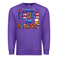 Purple I'm not drunk I'm patriotic Premium Sweatshirt - Neo Western