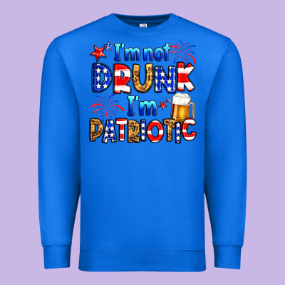 I'm Not Drunk I'm Patriotic Premium Sweatshirt Designed By Neo Western