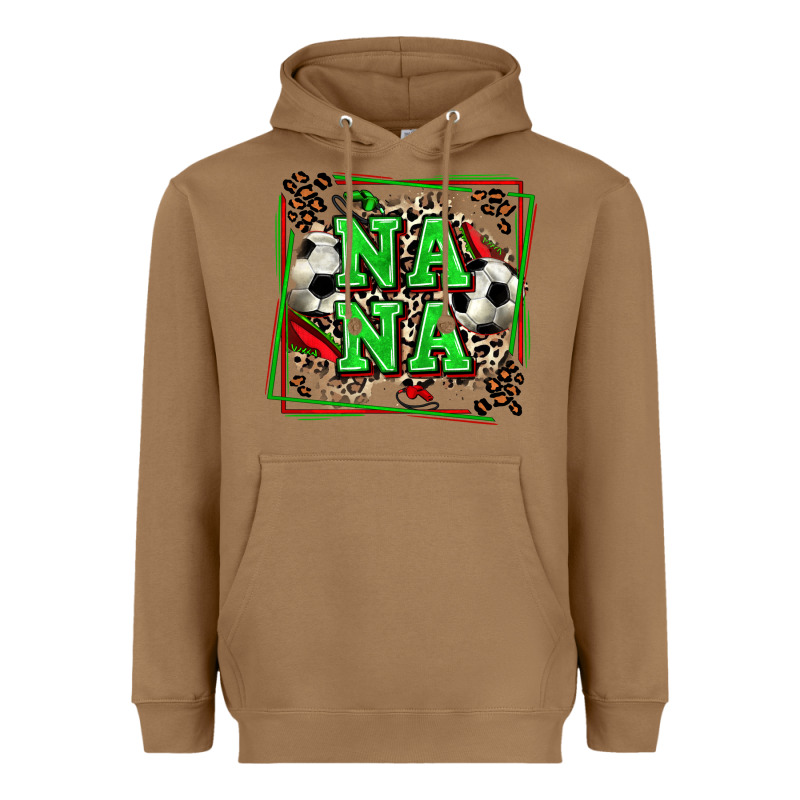 Soccer Nana With Leopard Heavyweight Hoodie by Zillion Design Studio | Teevron