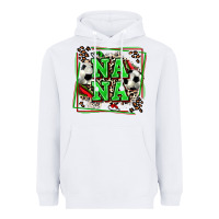 White soccer nana with leopard Heavyweight Hoodie - Zillion Design Studio