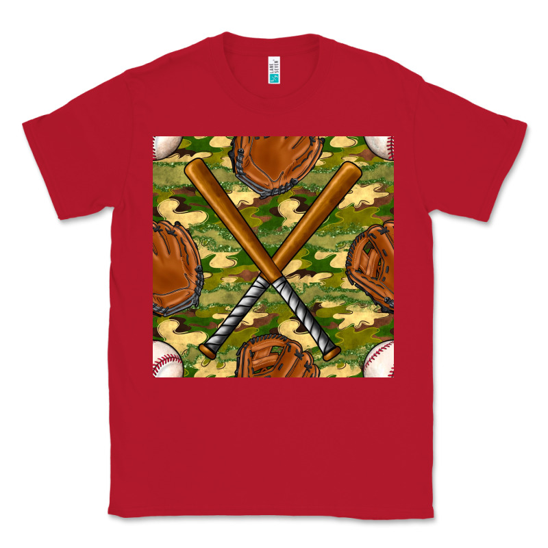 Baseball Bat And Gloves With Camouflage Seamless Pattern Classic Tee by BundleAndBundleShop | Teevron