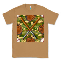 Toasted Coconut baseball bat and gloves with camouflage seamless pattern Classic Tee - BundleAndBundleShop