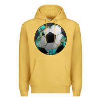 Antique Gold western sport soccer camouflage turquoise pattern Premium Hoodie - Artiststas