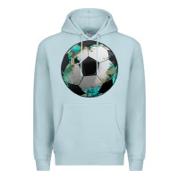 Blue Mist western sport soccer camouflage turquoise pattern Premium Hoodie - Artiststas