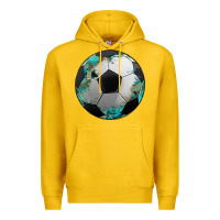 Lemon western sport soccer camouflage turquoise pattern Premium Hoodie - Artiststas