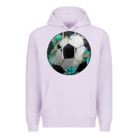 Lilac western sport soccer camouflage turquoise pattern Premium Hoodie - Artiststas