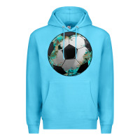 Ocean Blue western sport soccer camouflage turquoise pattern Premium Hoodie - Artiststas