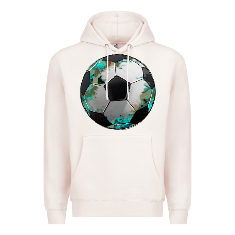 Western Sport Soccer Camouflage Turquoise Pattern Premium Hoodie by Artiststas | Teevron