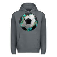 Rock western sport soccer camouflage turquoise pattern Premium Hoodie - Artiststas
