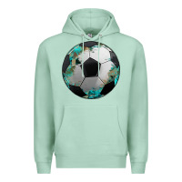 Seafoam western sport soccer camouflage turquoise pattern Premium Hoodie - Artiststas