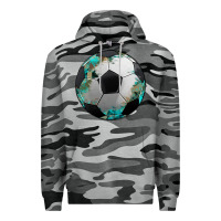 Slate Camo western sport soccer camouflage turquoise pattern Premium Hoodie - Artiststas