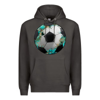 Smoke western sport soccer camouflage turquoise pattern Premium Hoodie - Artiststas