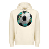 Tofu western sport soccer camouflage turquoise pattern Premium Hoodie - Artiststas