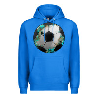 True Royal western sport soccer camouflage turquoise pattern Premium Hoodie - Artiststas