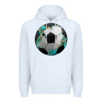 White western sport soccer camouflage turquoise pattern Premium Hoodie - Artiststas