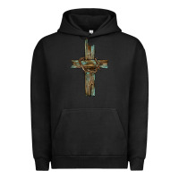 Pigment Black cross with thorn Urban Hoodie - BarkalooDesign