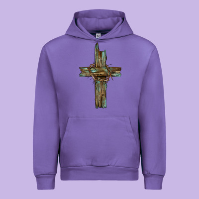 Cross With Thorn Urban Hoodie Designed By Barkaloodesign