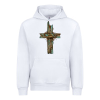 White cross with thorn Urban Hoodie - BarkalooDesign