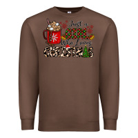 Chestnut just a girl who loves christmas Premium Sweatshirt - CowhideDigitalArt