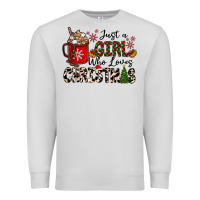 Dove Grey just a girl who loves christmas Premium Sweatshirt - CowhideDigitalArt