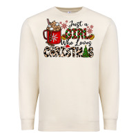 Sandshell just a girl who loves christmas Premium Sweatshirt - CowhideDigitalArt