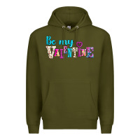 Army Green be my valentine Premium Hoodie - AdoDesignShop