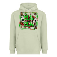 Matcha soccer mama with leopard Heavyweight Hoodie - Zillion Design Studio