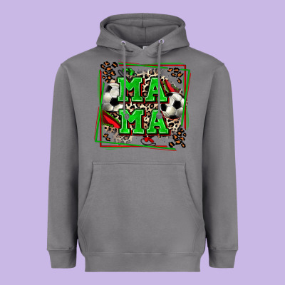 Soccer Mama With Leopard Heavyweight Hoodie Designed By Zillion Design Studio