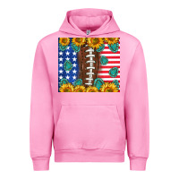 Fuchsia Pink American football and america Urban Hoodie - NancyCooperArtShop