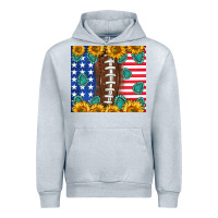 Heather Grey American football and america Urban Hoodie - NancyCooperArtShop